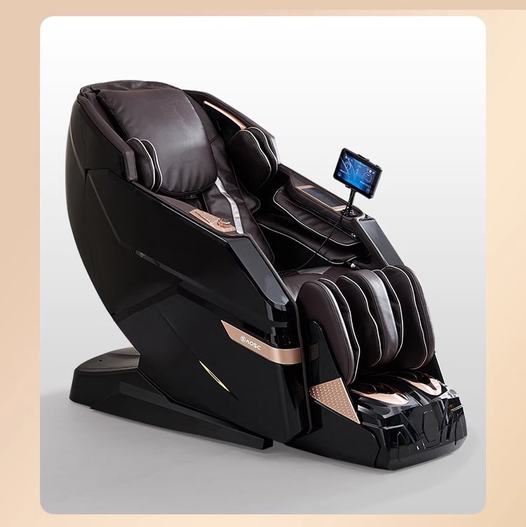 Massage chair placed in a bedroom, perfect for relaxation before sleep